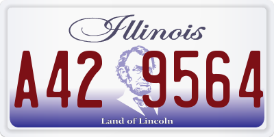 IL license plate A429564