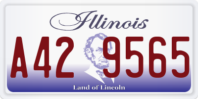 IL license plate A429565