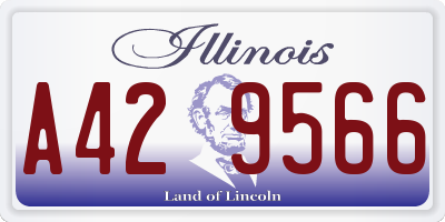 IL license plate A429566