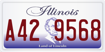 IL license plate A429568