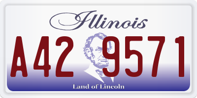 IL license plate A429571