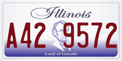 IL license plate A429572