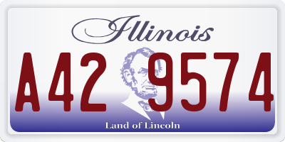 IL license plate A429574