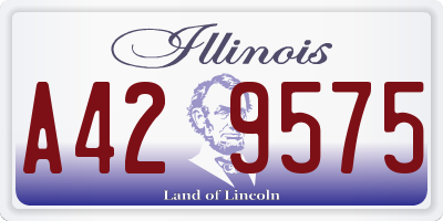 IL license plate A429575
