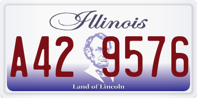 IL license plate A429576