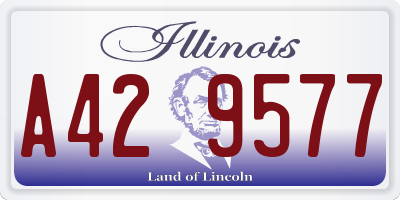 IL license plate A429577