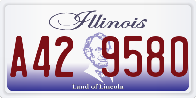 IL license plate A429580