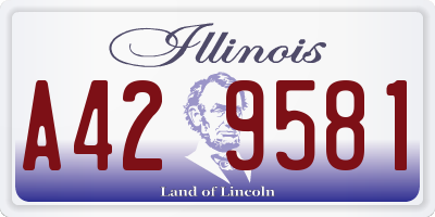 IL license plate A429581