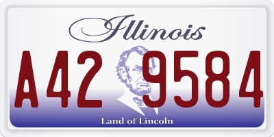 IL license plate A429584