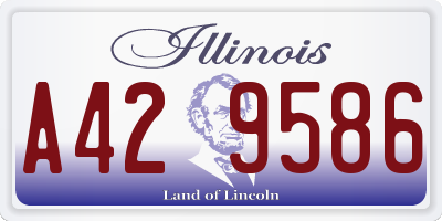 IL license plate A429586