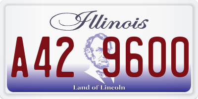 IL license plate A429600