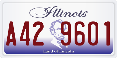IL license plate A429601