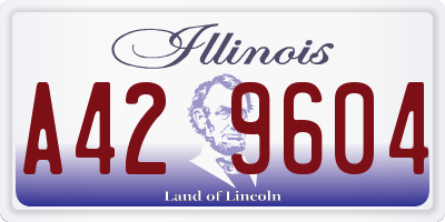IL license plate A429604