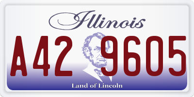 IL license plate A429605