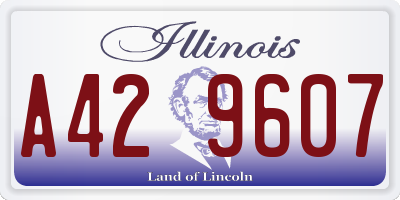 IL license plate A429607