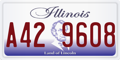 IL license plate A429608