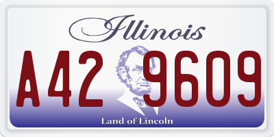 IL license plate A429609