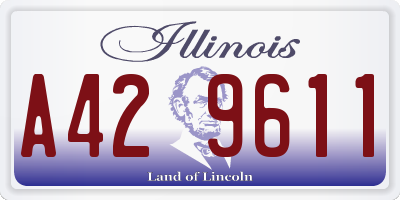 IL license plate A429611