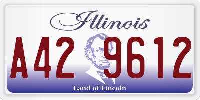 IL license plate A429612