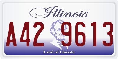 IL license plate A429613