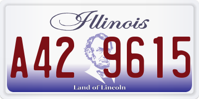 IL license plate A429615
