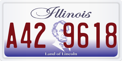 IL license plate A429618