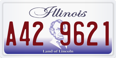 IL license plate A429621