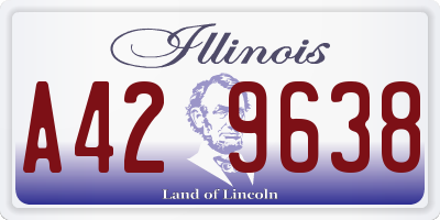 IL license plate A429638
