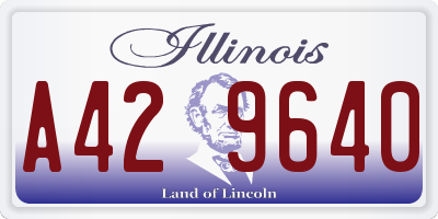 IL license plate A429640