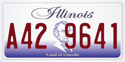 IL license plate A429641