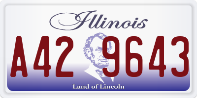 IL license plate A429643