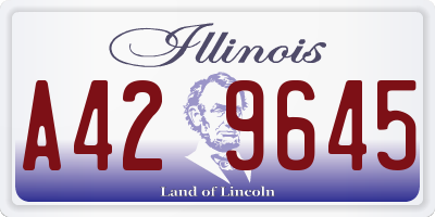IL license plate A429645