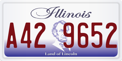 IL license plate A429652