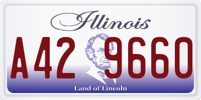 IL license plate A429660