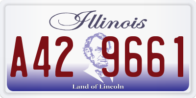 IL license plate A429661