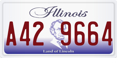 IL license plate A429664