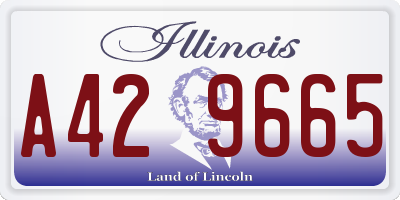 IL license plate A429665