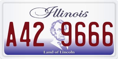 IL license plate A429666