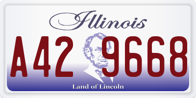 IL license plate A429668