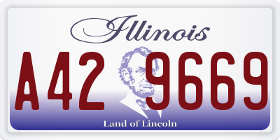 IL license plate A429669
