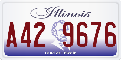 IL license plate A429676