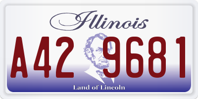 IL license plate A429681