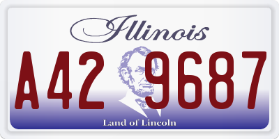 IL license plate A429687
