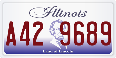 IL license plate A429689