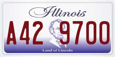 IL license plate A429700