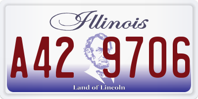 IL license plate A429706