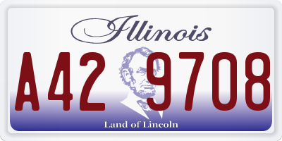 IL license plate A429708