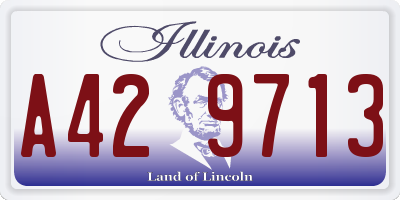 IL license plate A429713