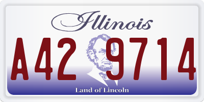 IL license plate A429714