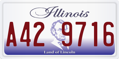 IL license plate A429716